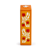 Mango Vanilla Juicy Bloom Gloss limited-edition orange carton by Blumin’Kaktus x Mega, side view