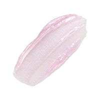 Sheer soft-pink Strawberry Vanilla Juicy Bloom Gloss swatch with reflective shimmer