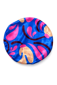 Sleep In Bloom Silk-Satin Bonnet