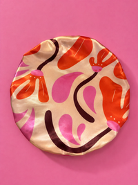 Sleep In Bloom Silk-Satin Bonnet