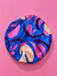 Sleep In Bloom Silk-Satin Bonnet