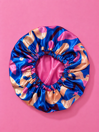Sleep In Bloom Silk-Satin Bonnet