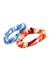 Silk Bloom Skinny Scrunchie Set