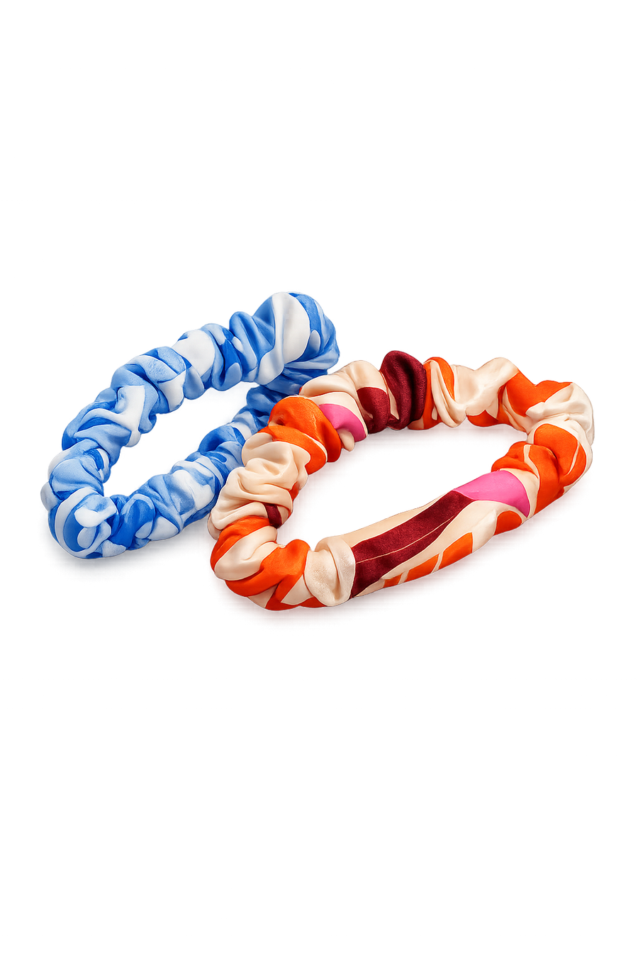 Silk Bloom Skinny Scrunchie Set