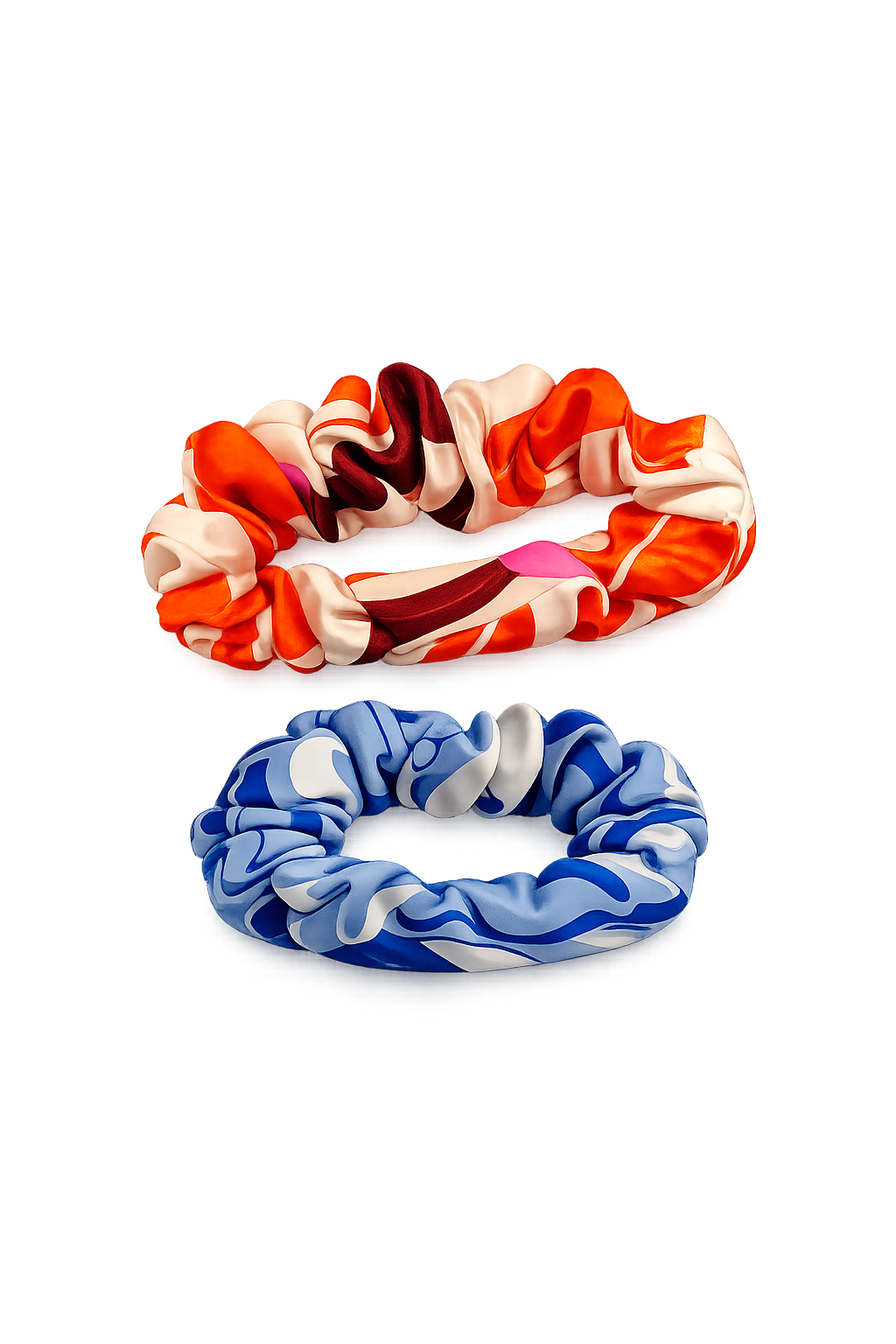 Silk Bloom Skinny Scrunchie Set