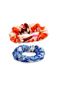 Silk Bloom Skinny Scrunchie Set