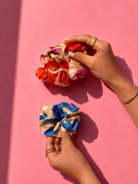 Silk Bloom Big Scrunchie Set